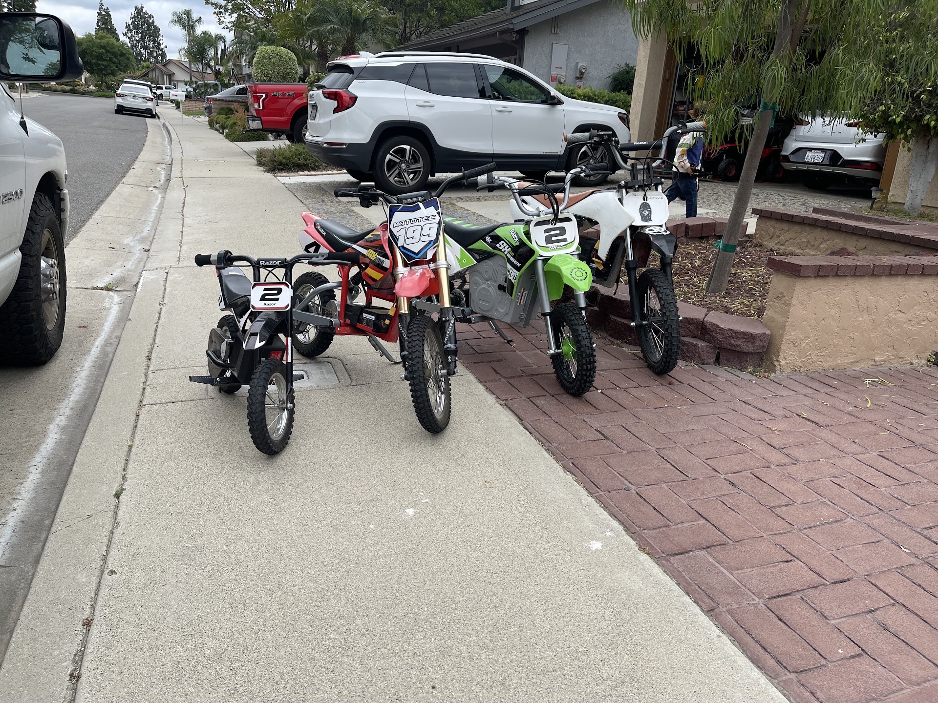 Collection of customer electric mini bikes